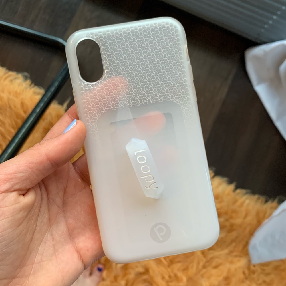 iPhone X/XS Loopy White/Clear Ombré Case